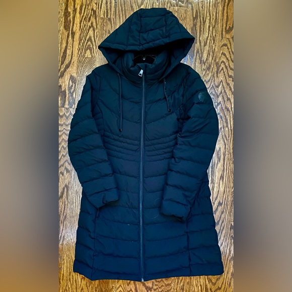 Dkny Jackets & Blazers - Women’s DKNY Lightweight Down Puffer Parka in Black Size Large Excellent